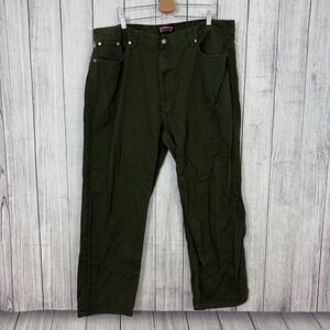 Member's Property Men's W46 x L33 Dark Green Relaxed Baggy Denim Jeans Y2K